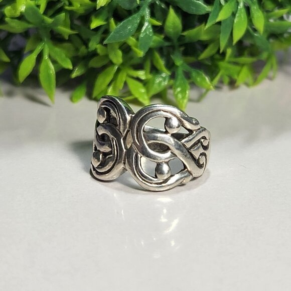 925 Sterling Silver Ornate Ring - Picture 1 of 4